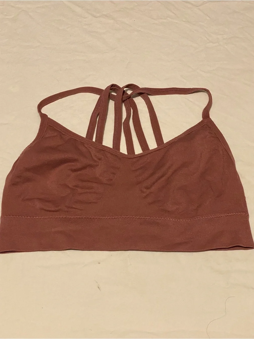 Strappy Seamless Bralette in Dusty Rose